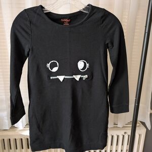 Cat & Jack Black Monster Face Kids Shirt